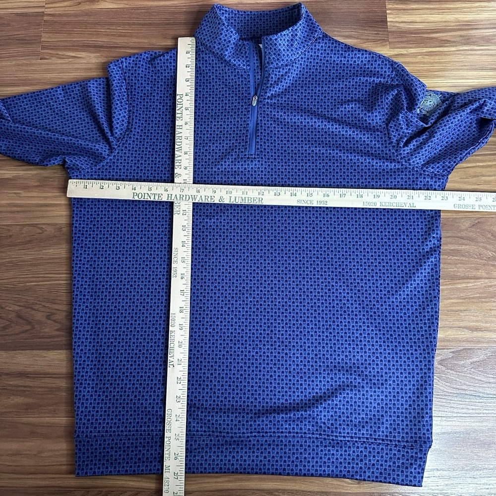 Peter Millar Perth 1/4 Zip Mens Medium Performance Pina Skullada Detroit Golf - Picture 3 of 10
